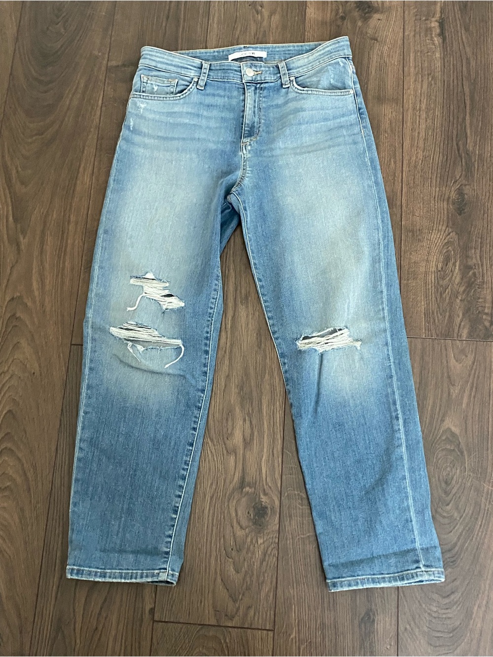 Joe's Jeans Light Blue Distressed Relaxed Fit Straight Leg Jeans